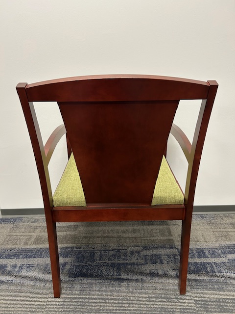 National side chair-green fabric