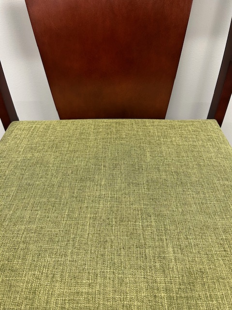 National side chair-green fabric