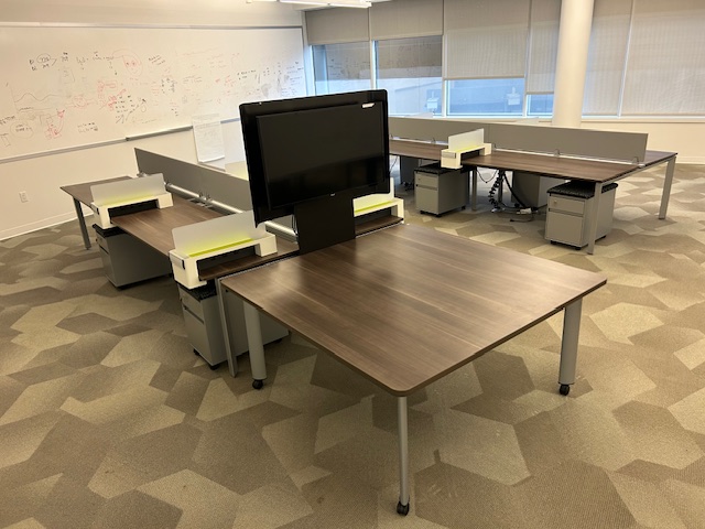 Steelcase TV mounts with Samsung TV