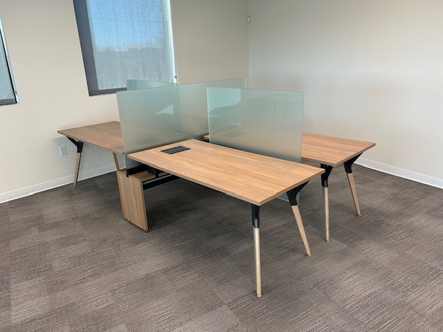 Teknion 4 pack benching desks