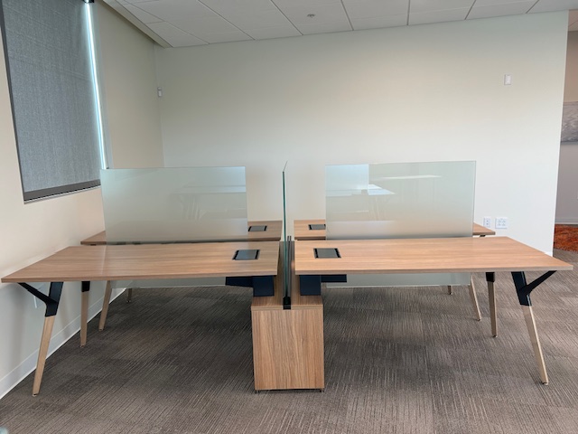 Teknion 4 pack benching desks