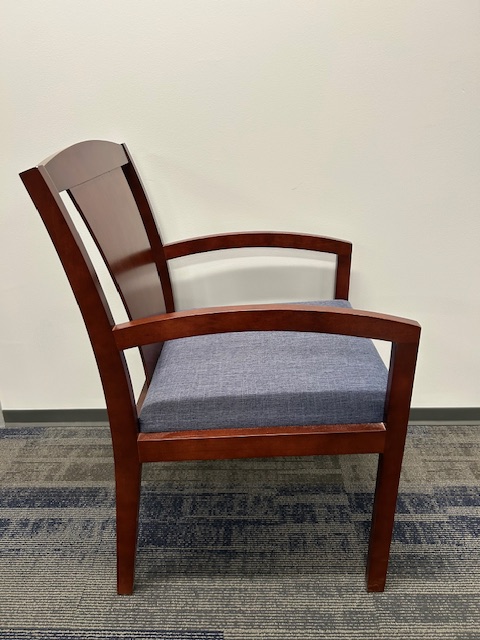 Timberlane side chair-blue fabric