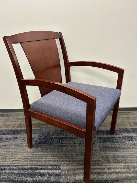 Timberlane side chair-blue fabric
