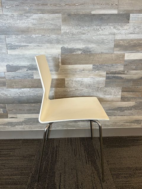 White breakroom chairs