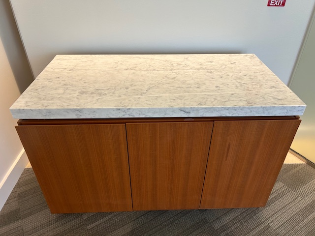 White Marble top cabinet
