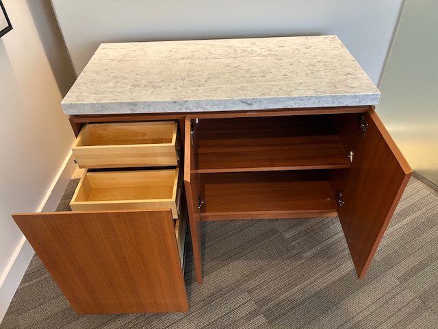 White Marble top cabinet