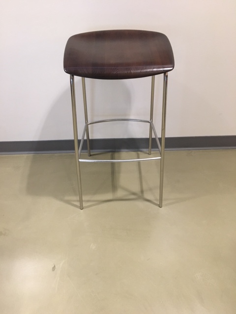 Wooden seat barstool
