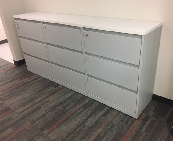 30″W 3 Drawer Lateral w/top