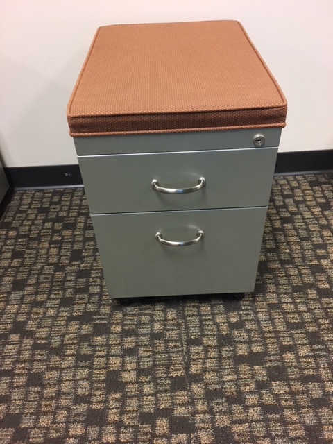 Mobile pedestal w/cushion — used filing for sale in DFW from Eggleston Office
