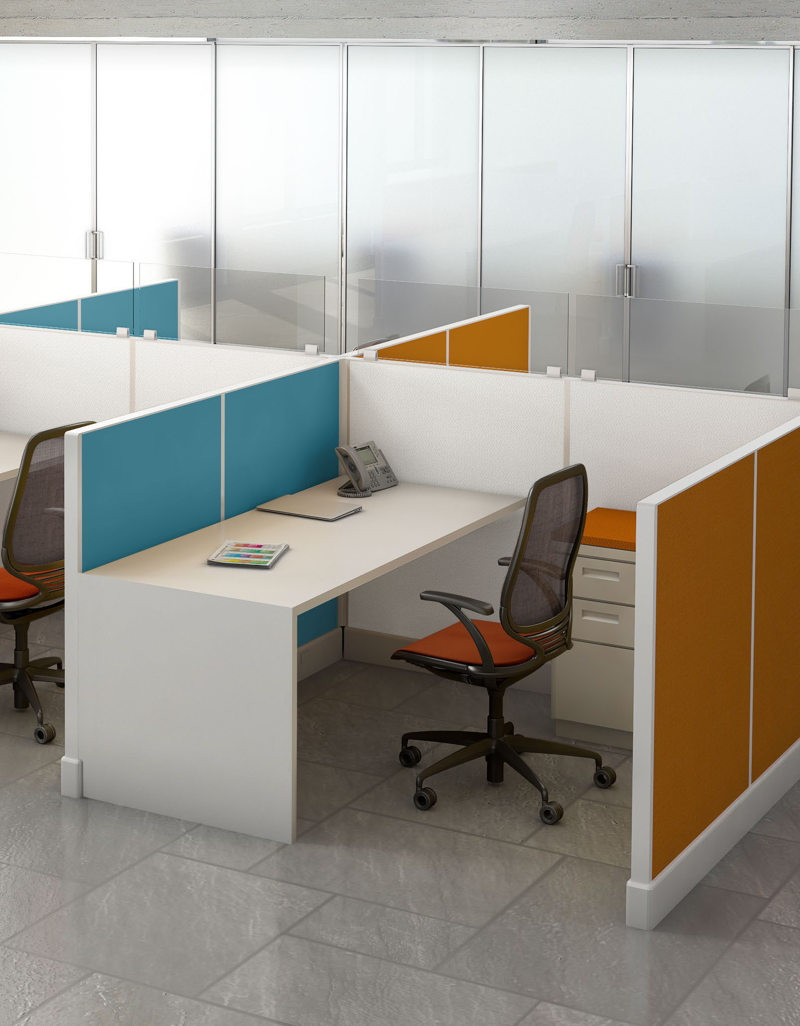 Cubicles (New) configuration 5 — Eggleston Office DFW