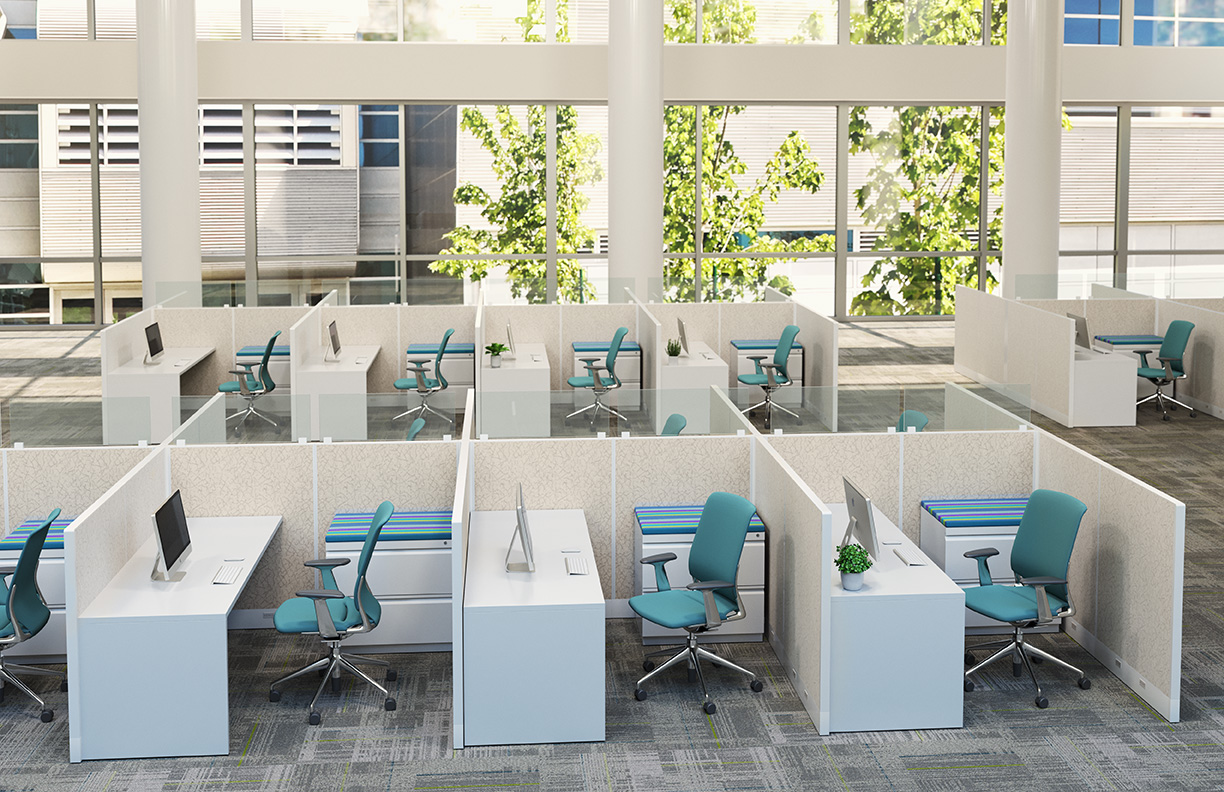 Cubicles (New) configuration 10 — Eggleston Office DFW