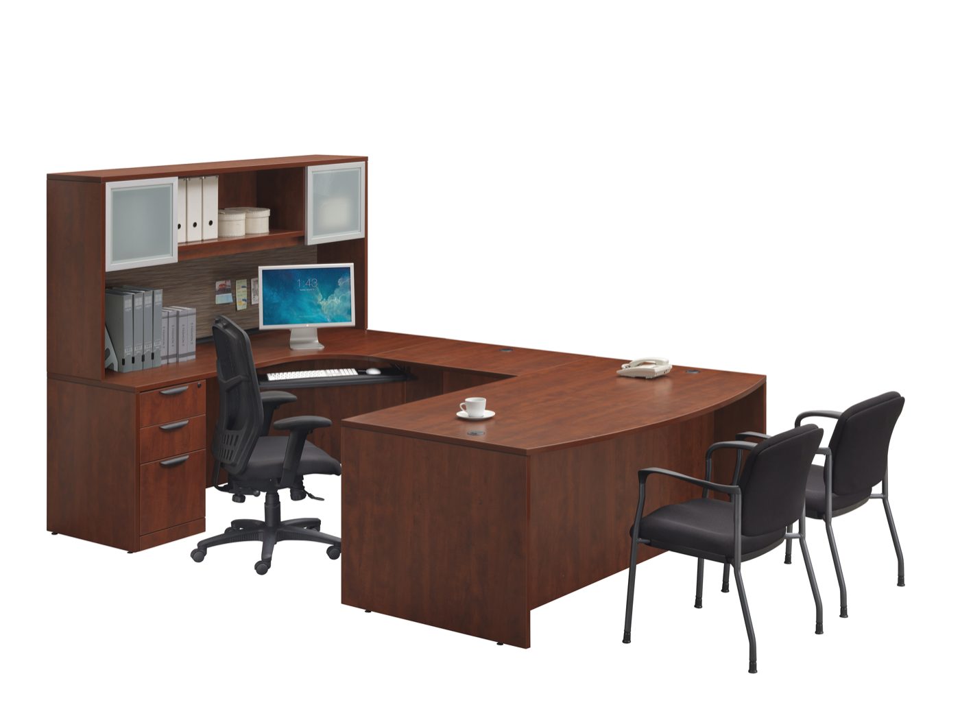 Desk and casegoods configuration 7 — Eggleston Office DFW